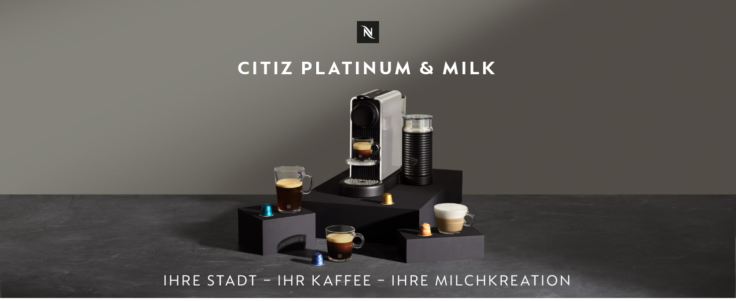 Капсульная кофемашина 1 л 1710 Вт, серебристо-черная Nespresso Citiz & Milk Platinum XN630D Krups