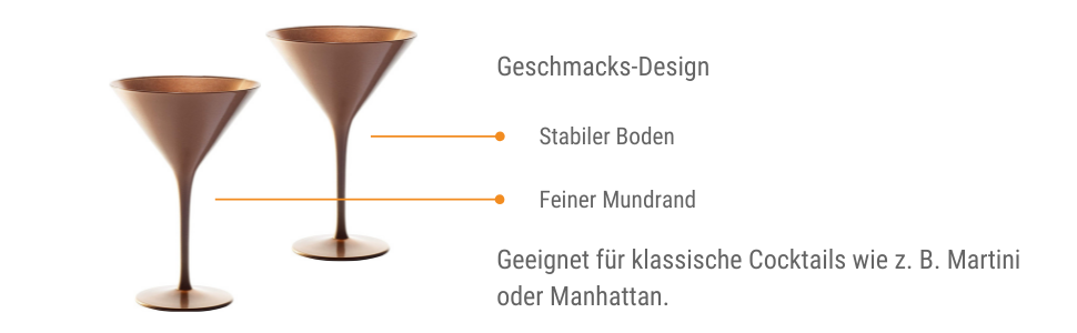 Набор бокалов для коктейлей 240 мл 6 предметов бронза Stölzle Lausitz 
