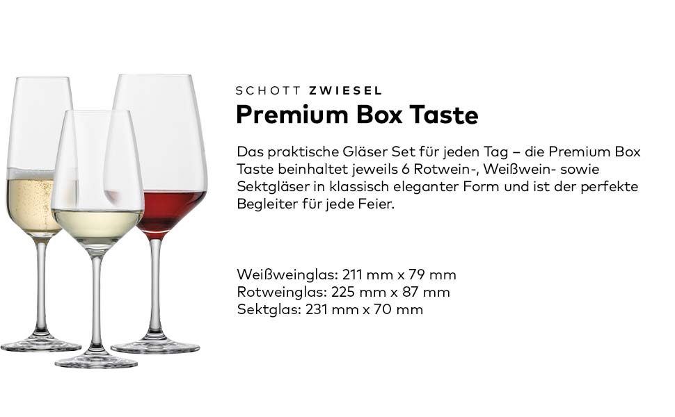 Набор бокалов для вина и шампанского 500 мл 18 предметов Premium Box Taste Schott Zwiesel