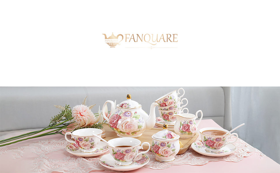 Чайный сервиз на 6 человек 21 предмет Elegant rose Fanquare