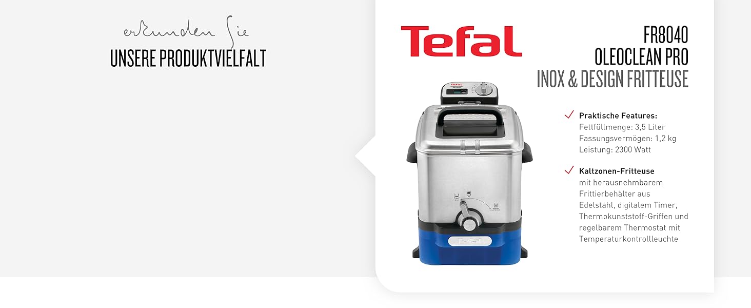 Фритюрница Tefal Super Uno FR3140 / 2,2 л / 1800 Вт