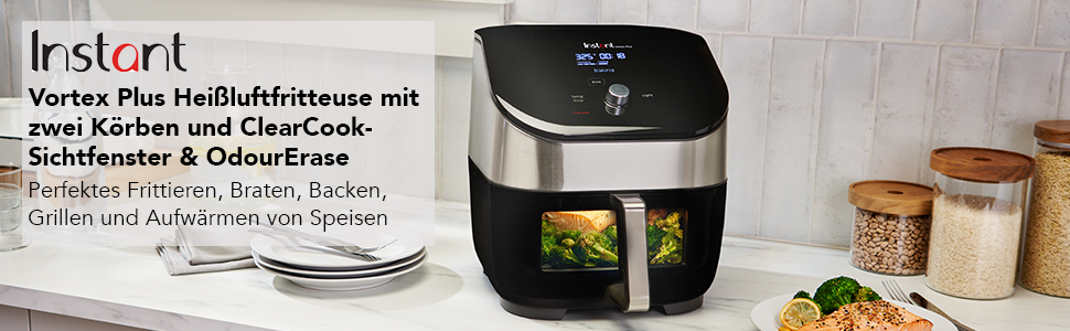 Фритюрница Instant Vortex Plus ClearCook / 5,7 л / 6 в 1 / 1700 Вт