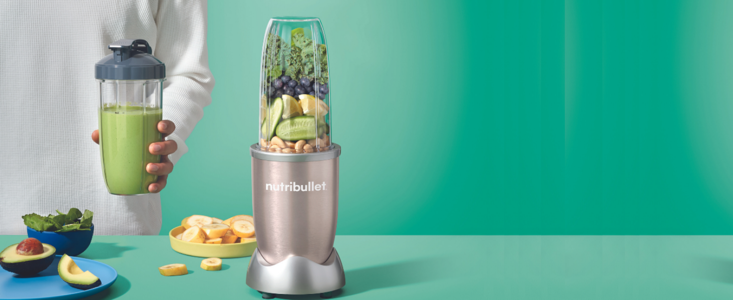 Компактный блендер NutriBullet Pro / 900 Вт / стакан 700 мл / нержавеющая сталь 