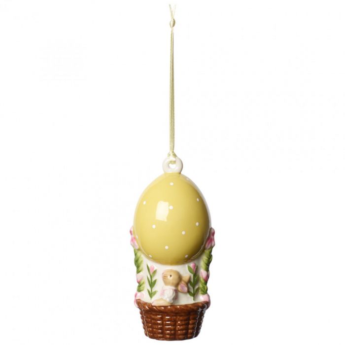 Подвеска фарфоровая 'Яйцо-воздушный шар с крольчихой' 10 см Bunny Family Villeroy & Boch